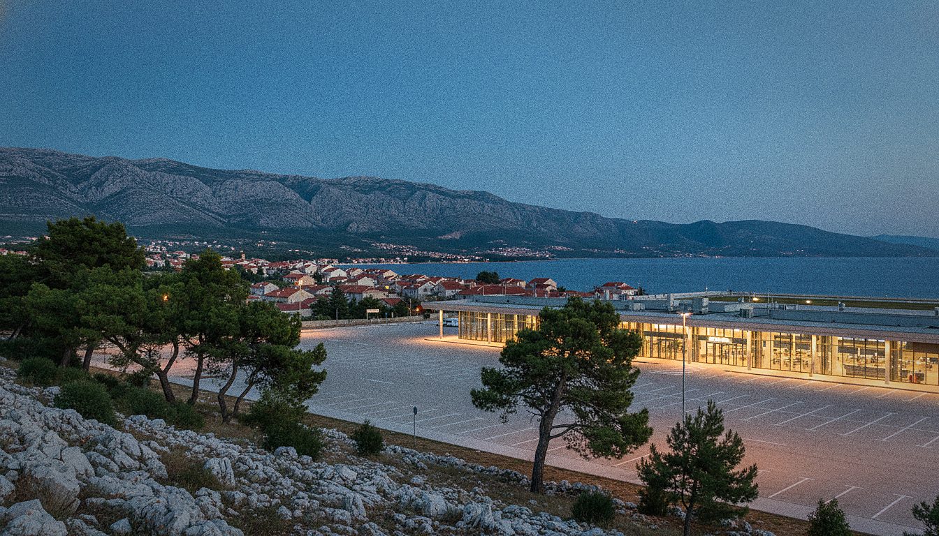 Südparkplatz vor dem Terminal des Flughafens Split